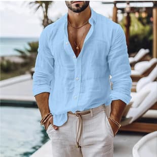 2026 Men's Casual Long-Sleeve Business Shirt for Cross-Border Standalone Store