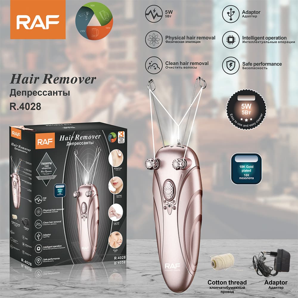 RAF Cross-border Facial Hair Remover Threading Tool Face Epilator Hair Removal Machine