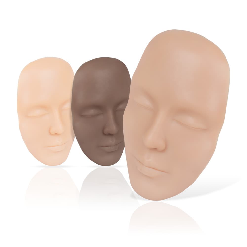 Cross-border Direct Sales Tattoo Silicone 3D Face Skin for Beginners Eyebrow Eye Lip Makeup Practice Skin Model