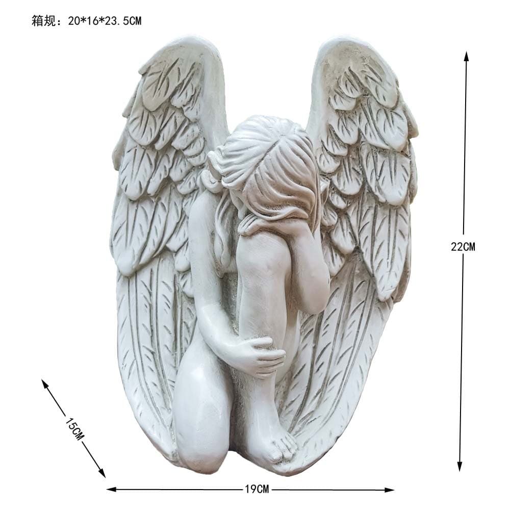 Cross-border Retro Resin Garden Ornament Cross-border Garden Courtyard Maiden Sculpture Redemption Angel Craft Decoration