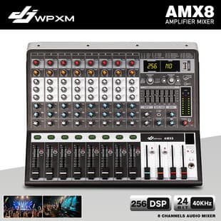 Professional 8-Channel Reverb Effect Equalizer Mixer USB Bluetooth Stage 7-Band Wedding Stage KTV Mixing Effect Processor