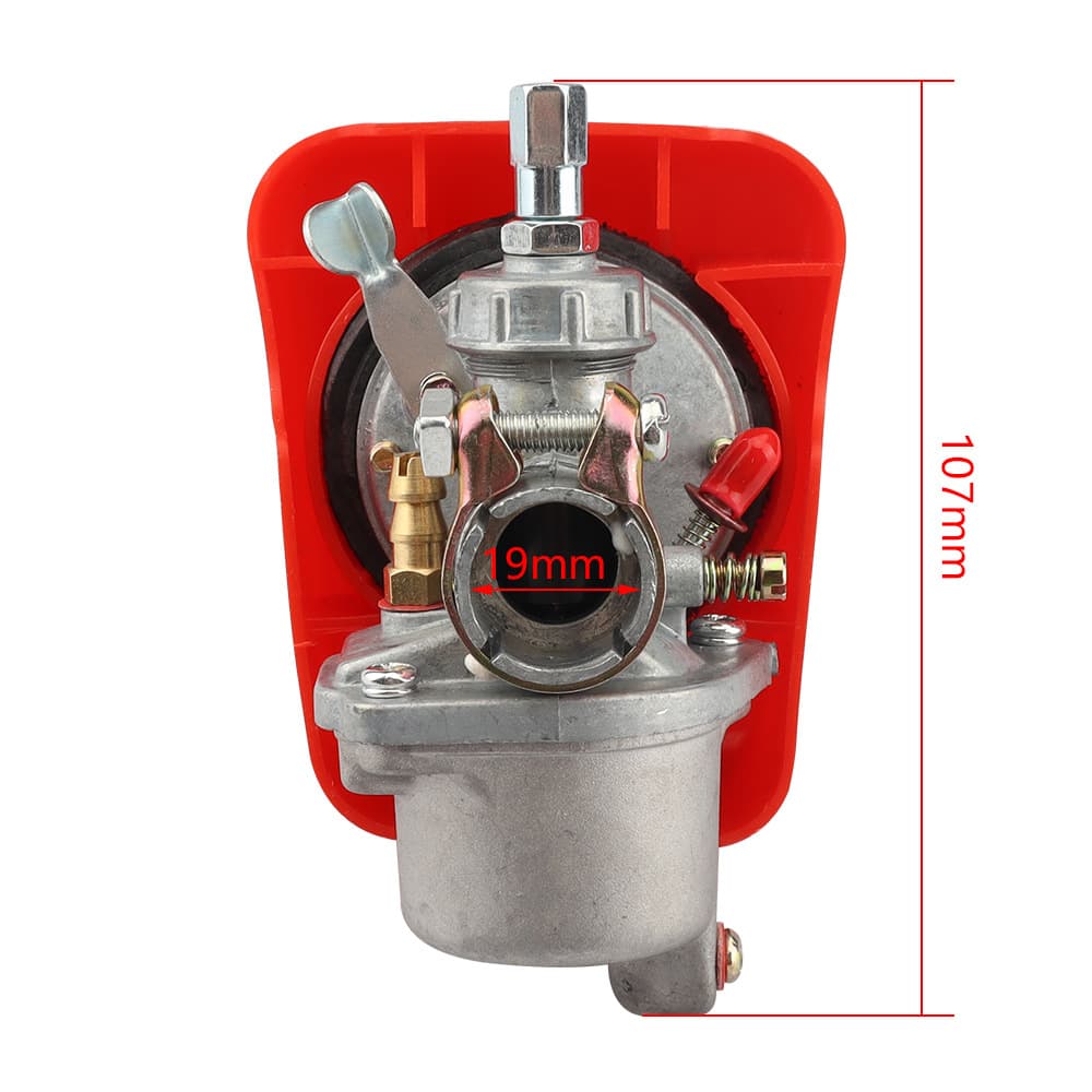 Mini Motorcycle Accessories Red Carburetor with Air Filter for 2-Stroke 50CC 60CC 80CC