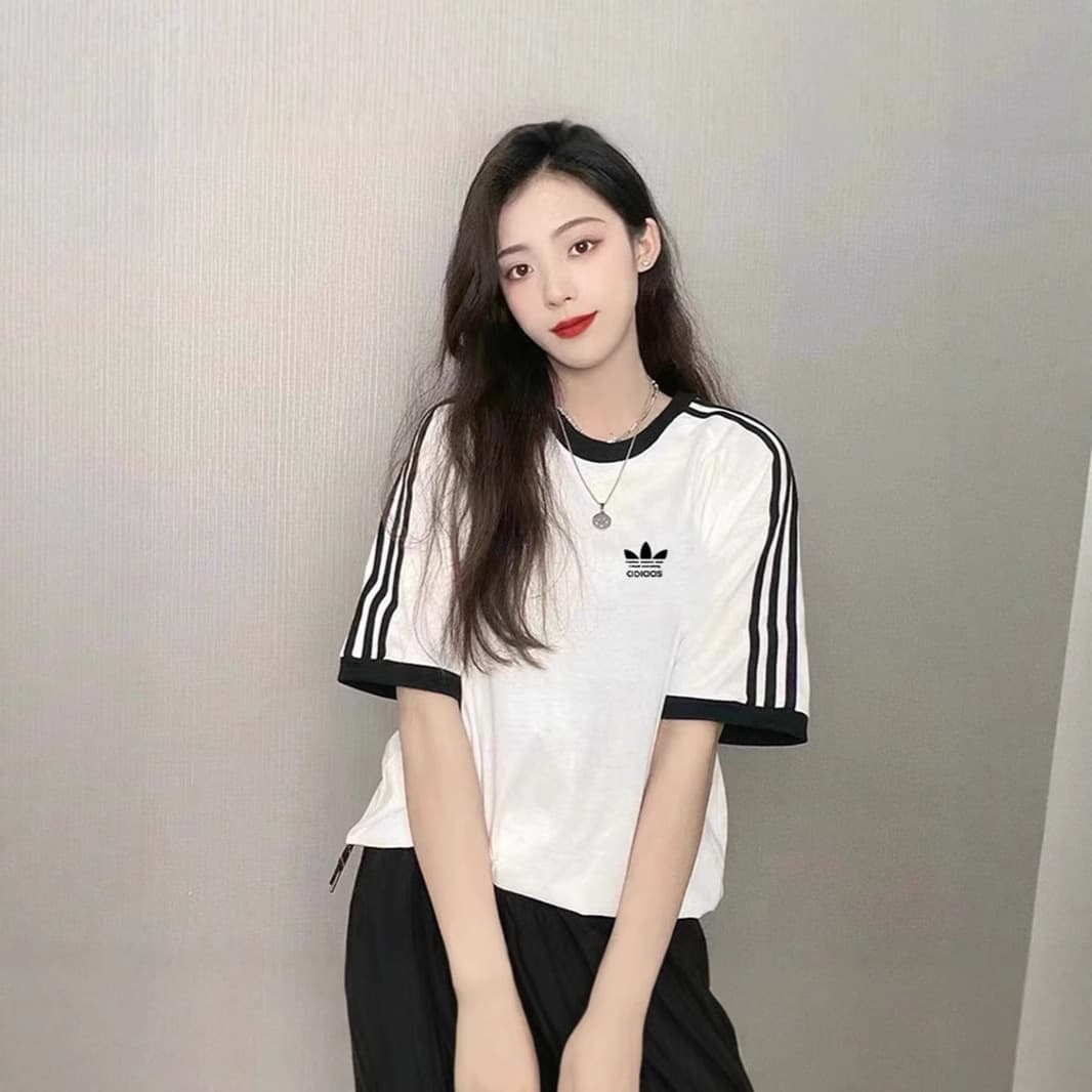 Cross-border Korean-style Jenny Same Clover Letter Trendy Brand Pure Cotton Short Sleeve T-Shirt Summer Women's Pullover Loose Fit
