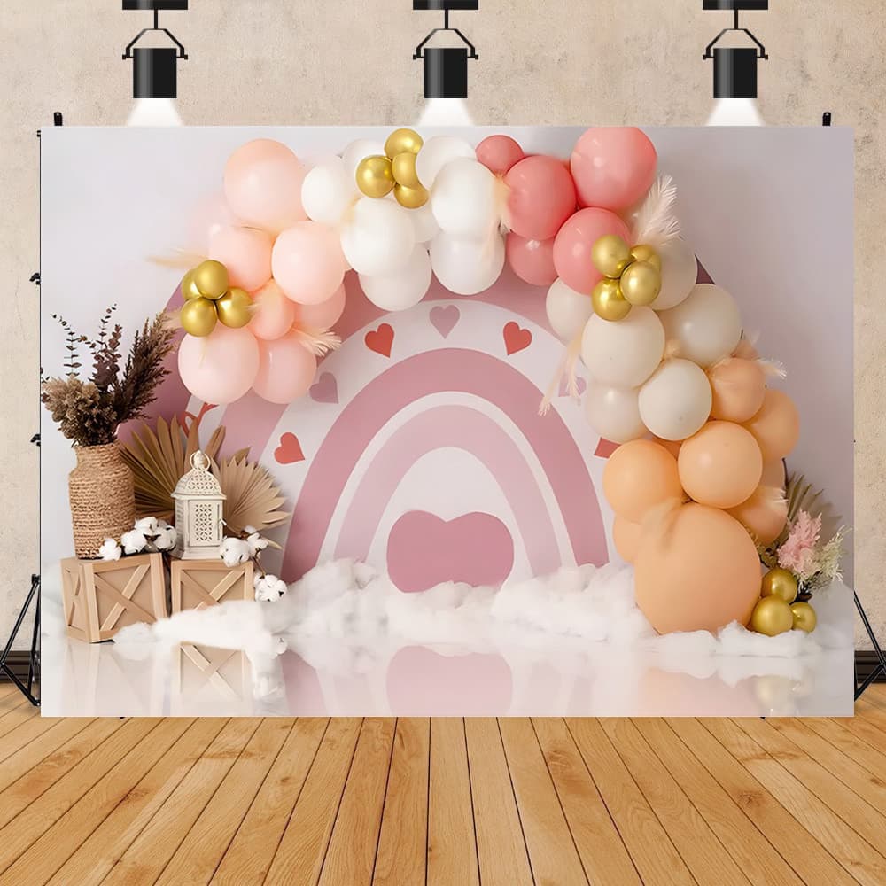 New Cross-Border Trade Birthday Background Cloth, Birthday Party Photo Backdrop, Kids Baby Cartoon Photography Background