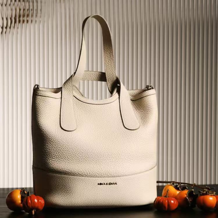 Nina Zhu Zhu Same Style NINA Single Shoulder Basket Bag with Gift Box