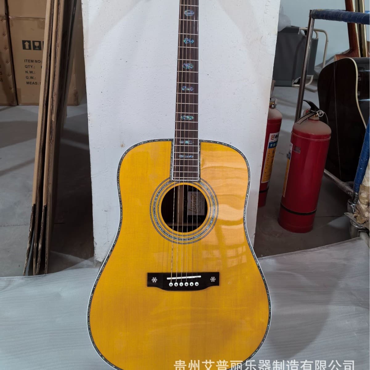 Guitar factory wholesale full single folk guitar spruce rosewood acoustic guitar large stock practice guitar