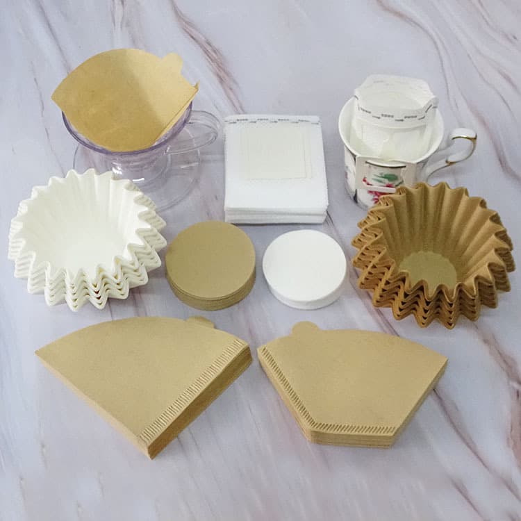 Dangling Ear Coffee Filter Bags Hand Poured Coffee Powder Bowl Shaped Filter Paper V60 Drip Cup 369 Number Moka Pot Paper