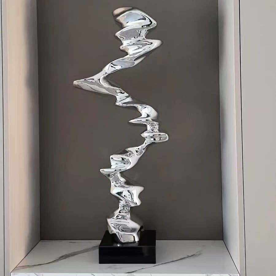 Modern light luxury creative hotel lobby decorations club entrance abstract living room TV cabinet resin sculpture artwork