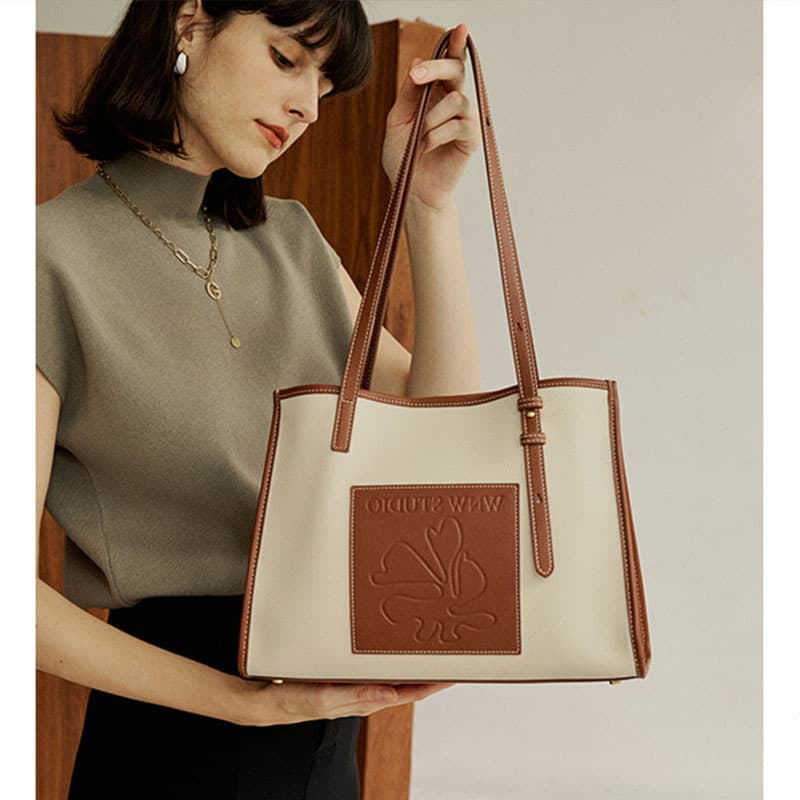 2026 New Style Women's Bag, Genuine Leather Large Capacity Shoulder Bag, Niche High-End Cowhide Women's Handbag Guangzhou Wholesale
