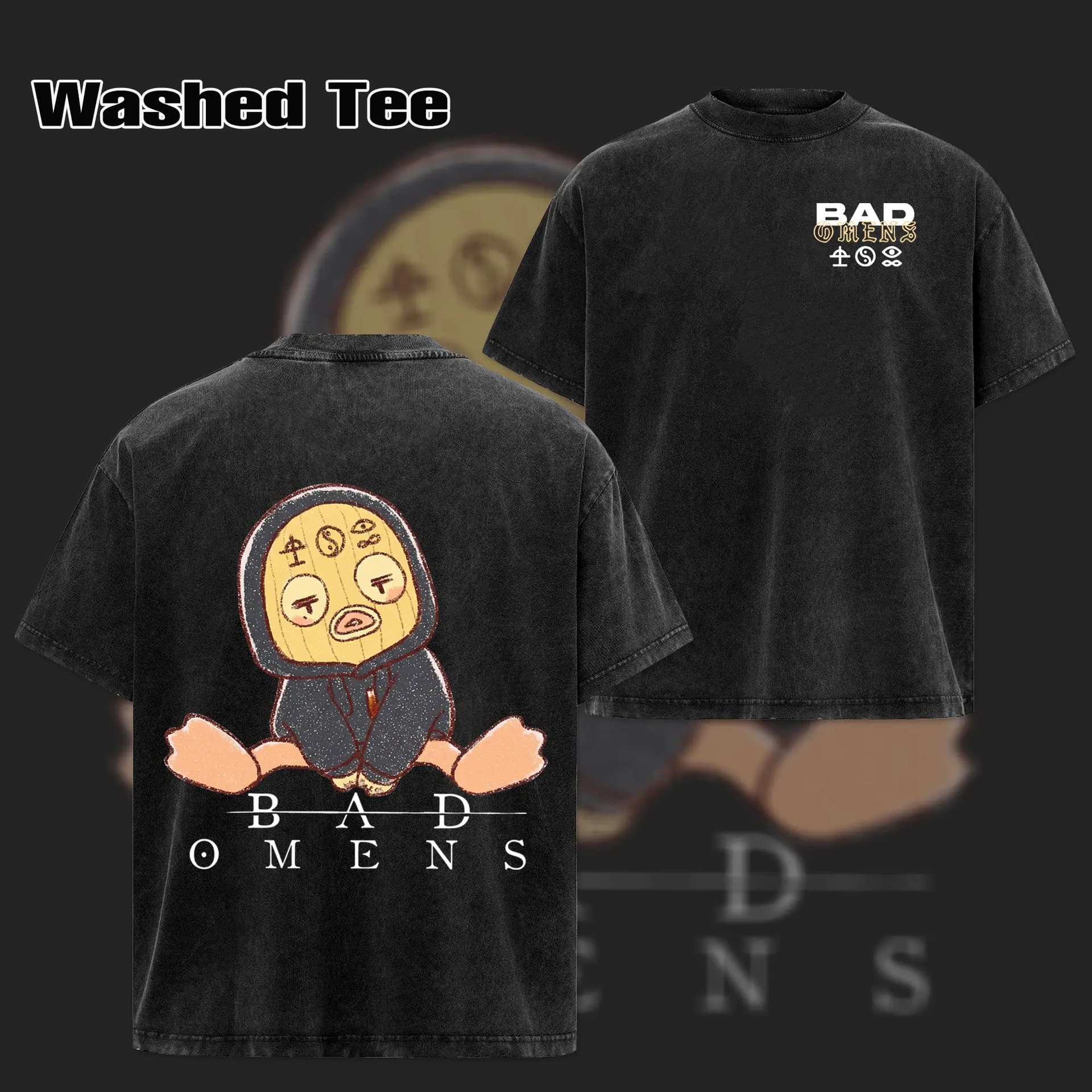 Cross-border European code Retro Bad Omens with the duck T-Shirt, Bad Omens T-