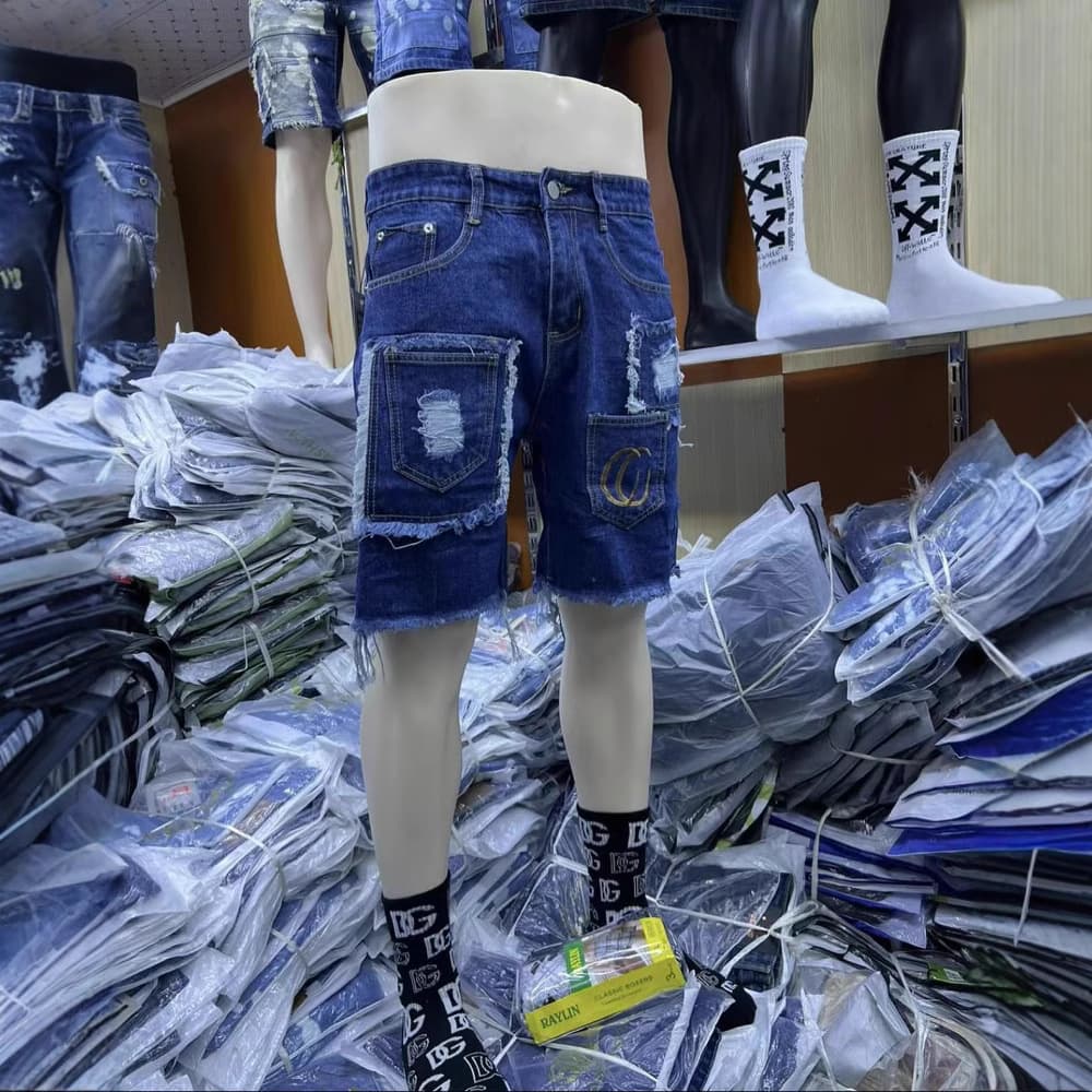 Summer Men's denim shorts wholesale Men's denim shorts in stock Men's jeans