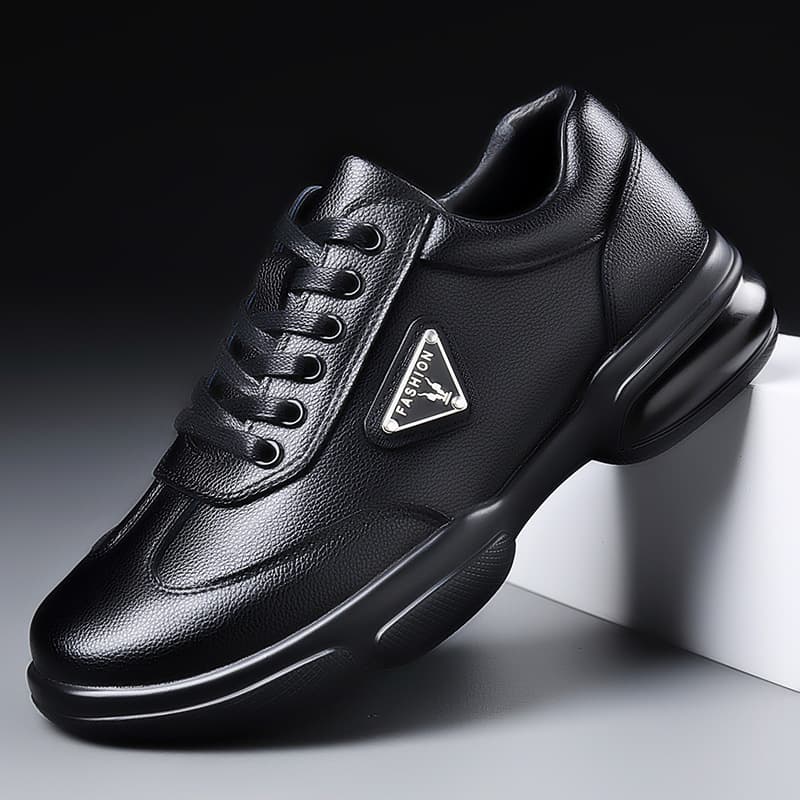 2025 New Casual Leather Shoes for Men, Fashionable and Versatile, Soft Upper and Sole, Lace-Up Men's Sports Casual Shoes
