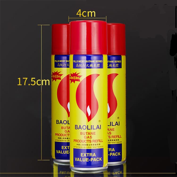 Huoye Baoli Lai 200ml Gas Jialibao Small Gas Lighter Special Gas Accessories Wholesale Butane Gas