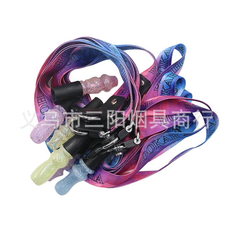 Cross-border Hot Selling Hookah Accessories Colorful Resin Mouthpiece Hookah Tip Detachable Mouthpiece Lanyard Mouthpiece