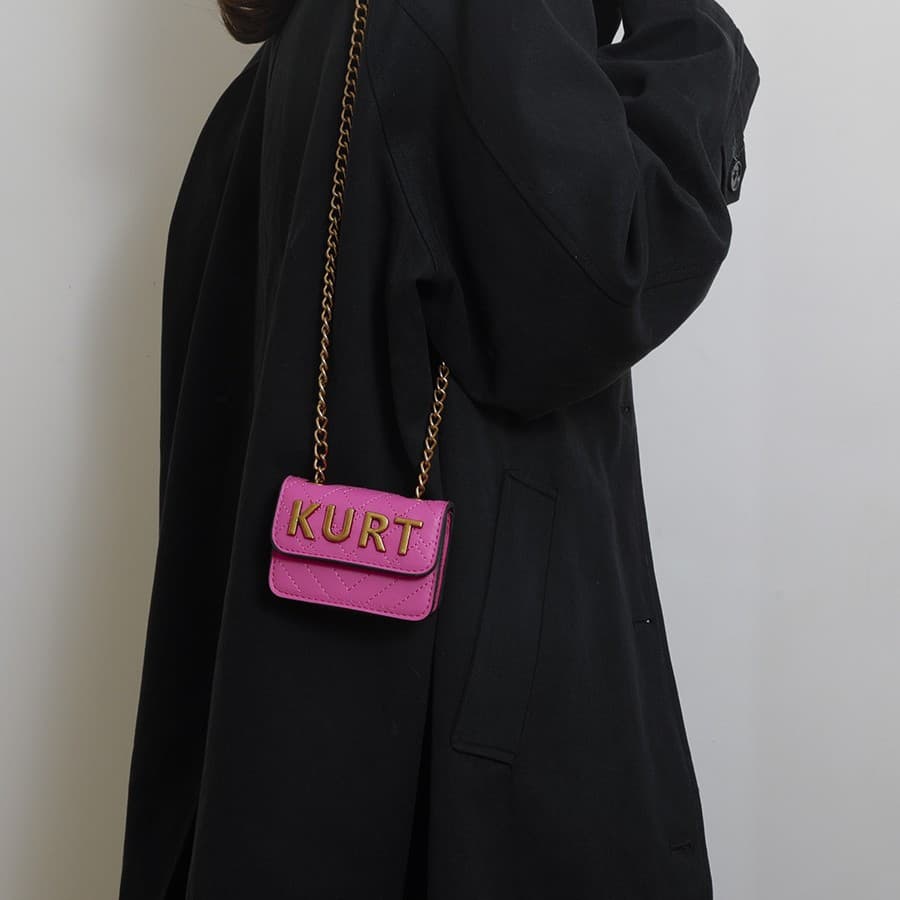 Contrast Color Mini Bag Women's Autumn and Winter New Eagle Head Bag Quilted Chain Bag High-End Lipstick Bag Crossbody Bag