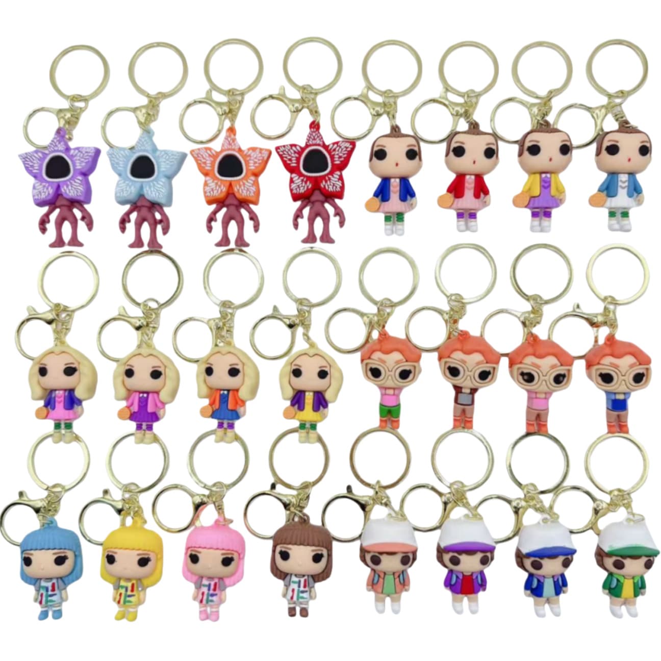 Cartoon Stranger Things Keychain Anime Figure Pendant Creative Student Backpack Accessory Children's Gift