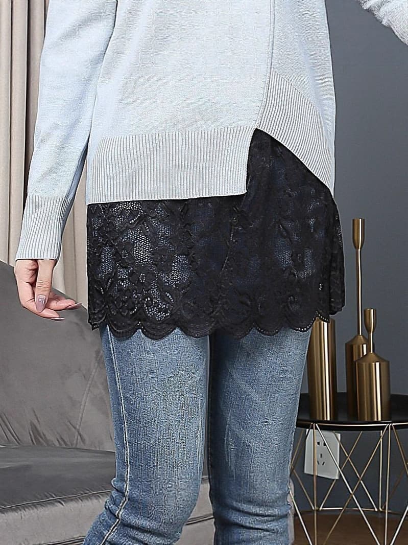 Niche Design Elegant Lace Skirt for Women Spring Autumn Unique High Waist Slimming Versatile A-Line Short Skirt