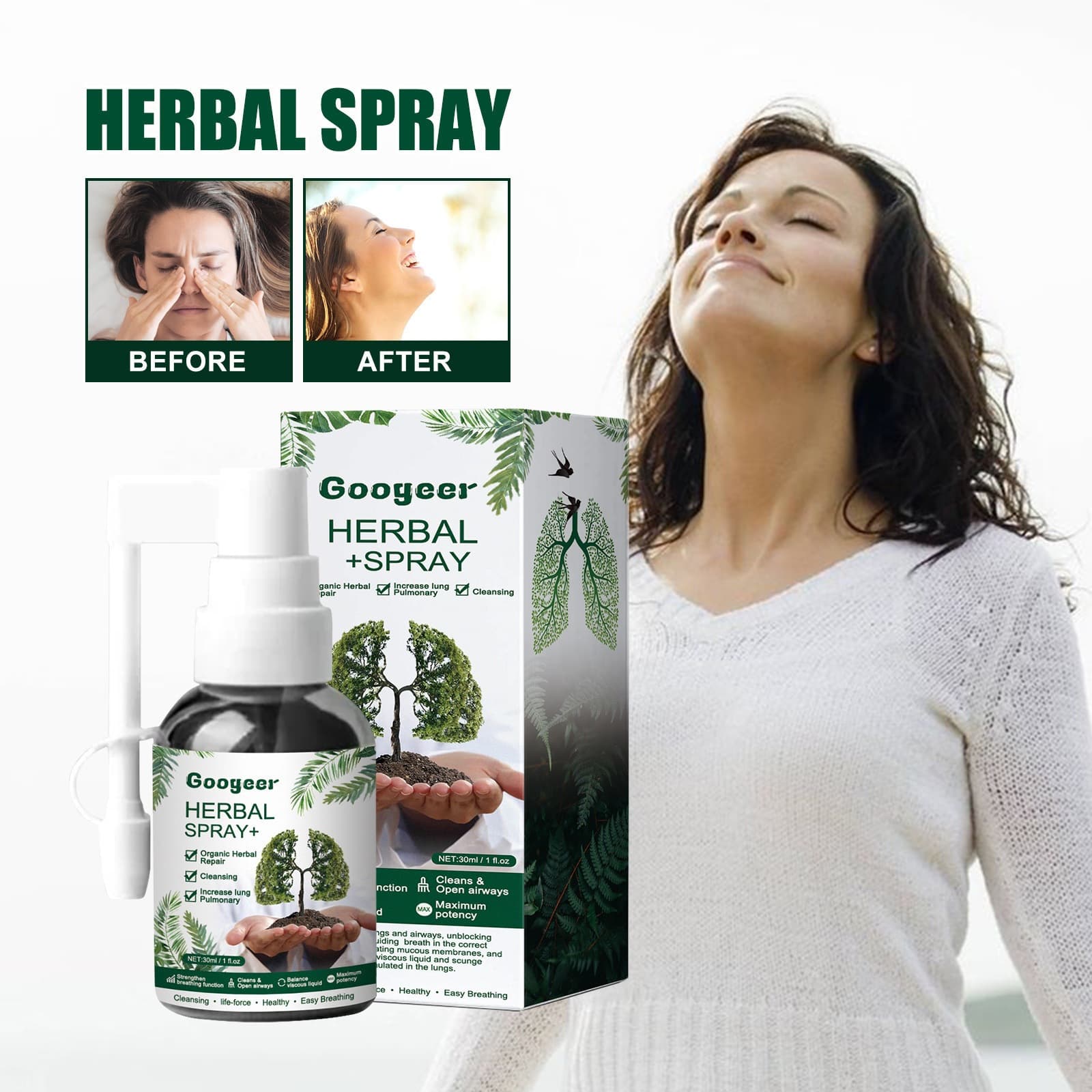 Googeer Herbal Repair Spray for Relieving Body Discomfort and Fatigue, Relaxing Body Herbal Care Spray