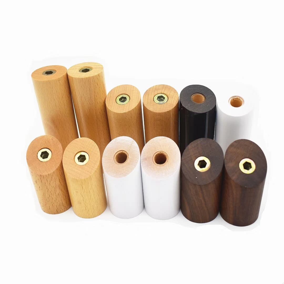 Nordic rubber wood chairs, dining table legs, sofa wooden legs, various table and chair legs directly supplied from manufacturers