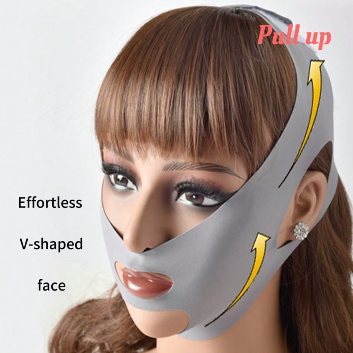 Cross-border Drop Shipping V-Shape Face Bandage Tightening Double Chin Sleep Mask Full Face Lifting Anti-Sagging Facial Lifting Strap