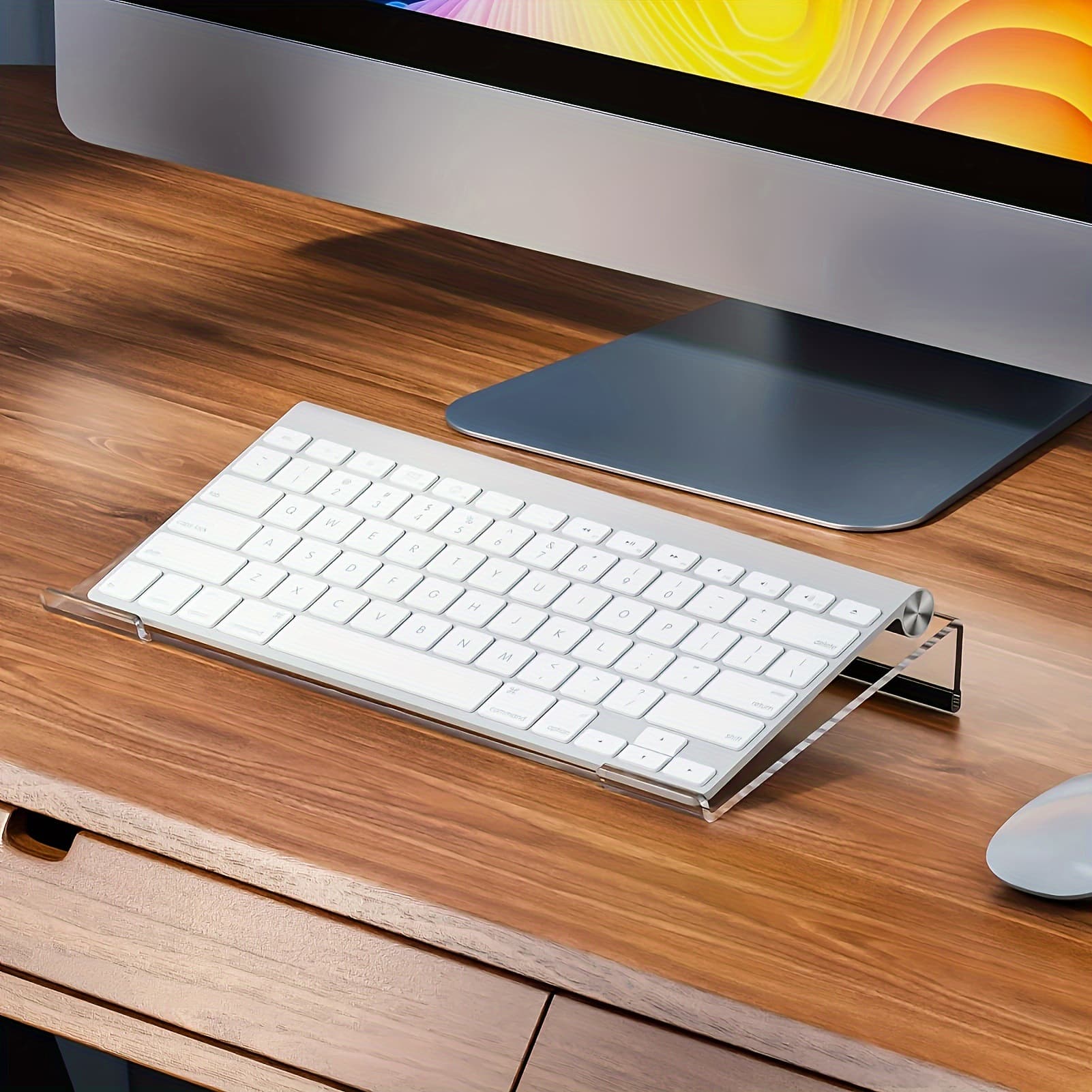 Cross-border Acrylic Keyboard Stand Factory Direct Electronics Display Stand Curved Bracket Acrylic Tray