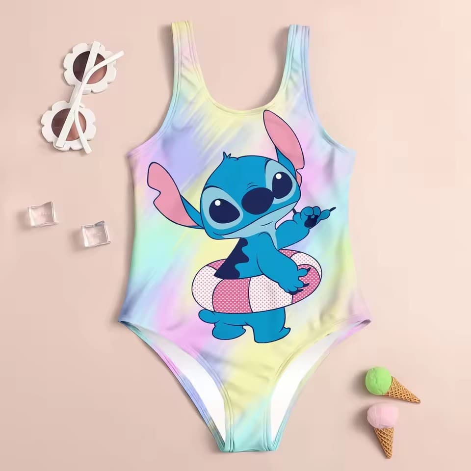 New cross-border animation Lilo and Stitch Stitch peripheral anti-fouling Lycra swimsuit swimsuit