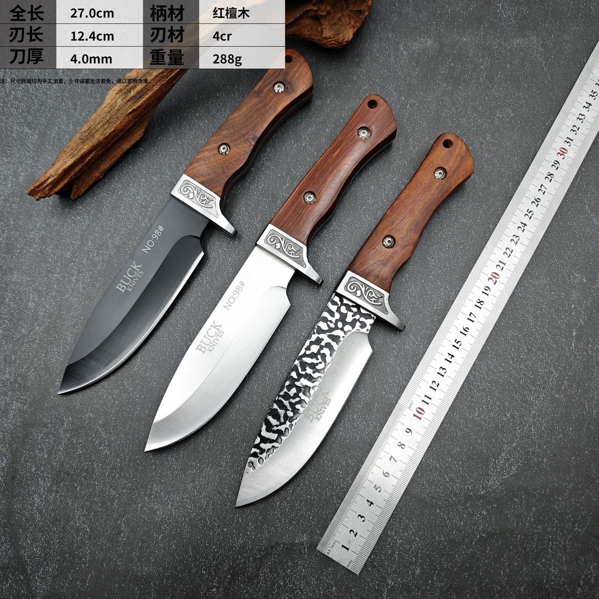 Southeast Asian Red Sandalwood Fruit Knife High Hardness Handmade Outdoor Knife Portable Handle Meat Knife Self-Defense Knife Sharp Small Knife
