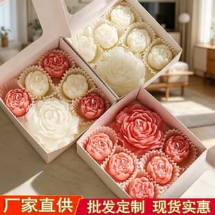 Small Birthday Gift, Valentine's Day Souvenir, Handmade Candle, Cross-Border Creative Rose Scented Candle Set