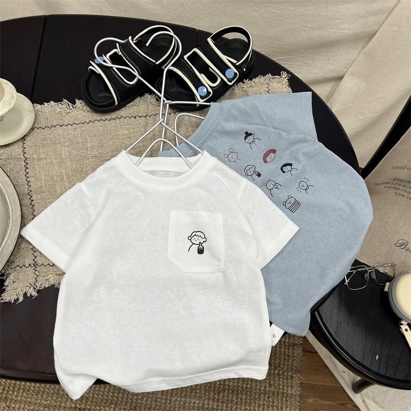 Kids Short Sleeve T-Shirt Summer Thin Toddler Cartoon Versatile Top Baby Summer Clothes Boys Summer T-Shirt