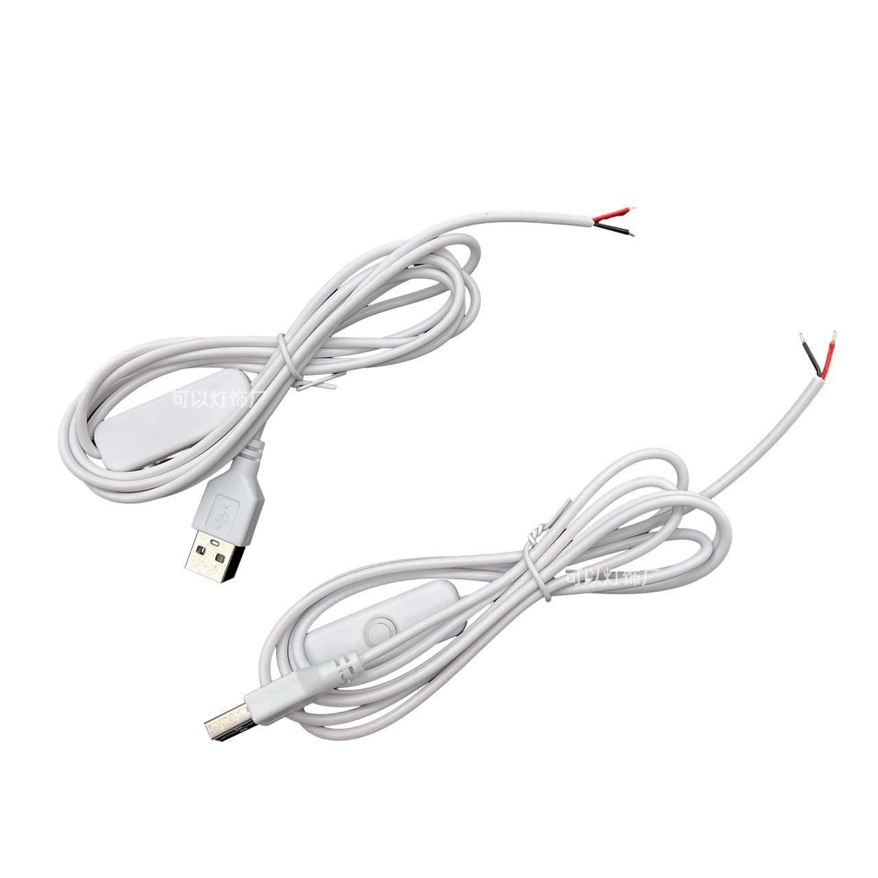 501 Switch Cable USB White 1m 1A Dimming USB LED Strip Button Power Cord Light Control Switch Cable