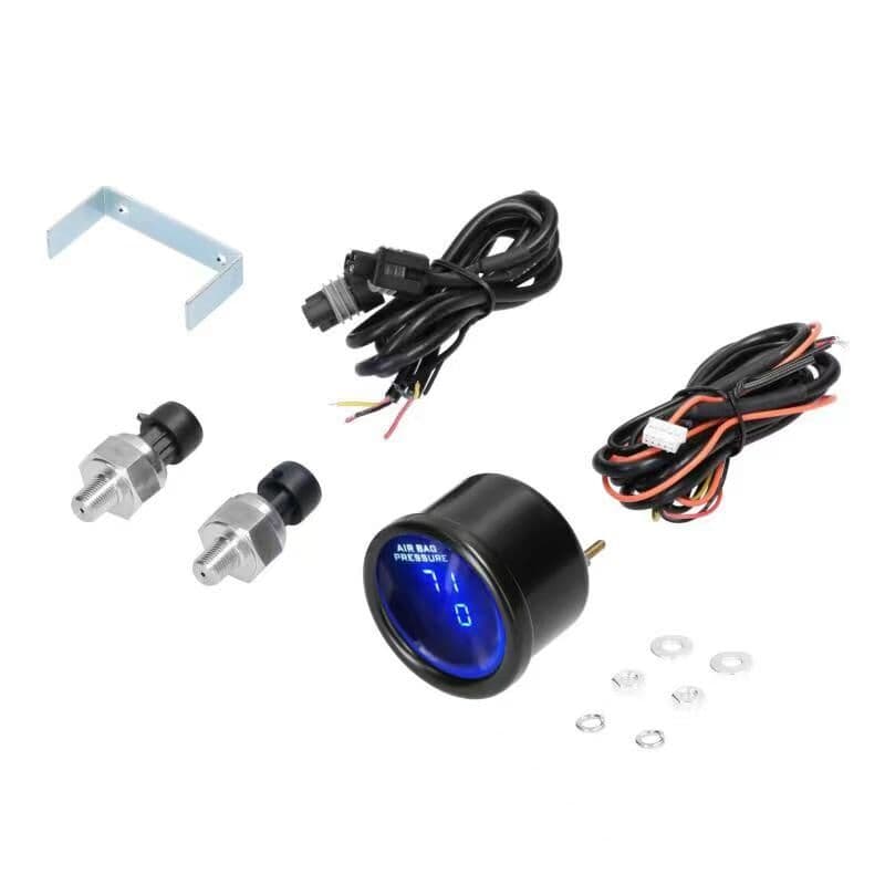Supply dual pressure gauge round modified digital dual screen set gauge 1/8 (blue light)