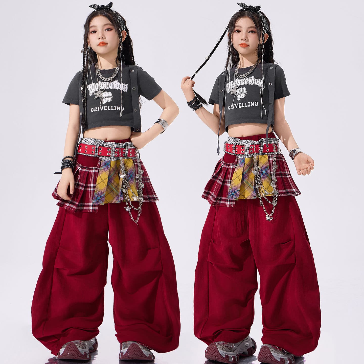 Girls Jazz Dance Costume, Girls Street Dance Performance Outfit, Kids JAZZ Show Wear, Girl Group Catwalk Team Clothes