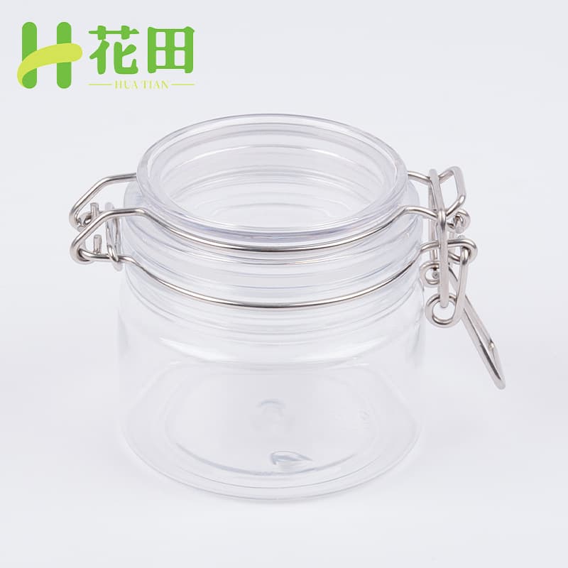 Spot 220g cosmetic mask sealed jar plastic buckle transparent sealed bottle honey bottle cream bath salt bottle