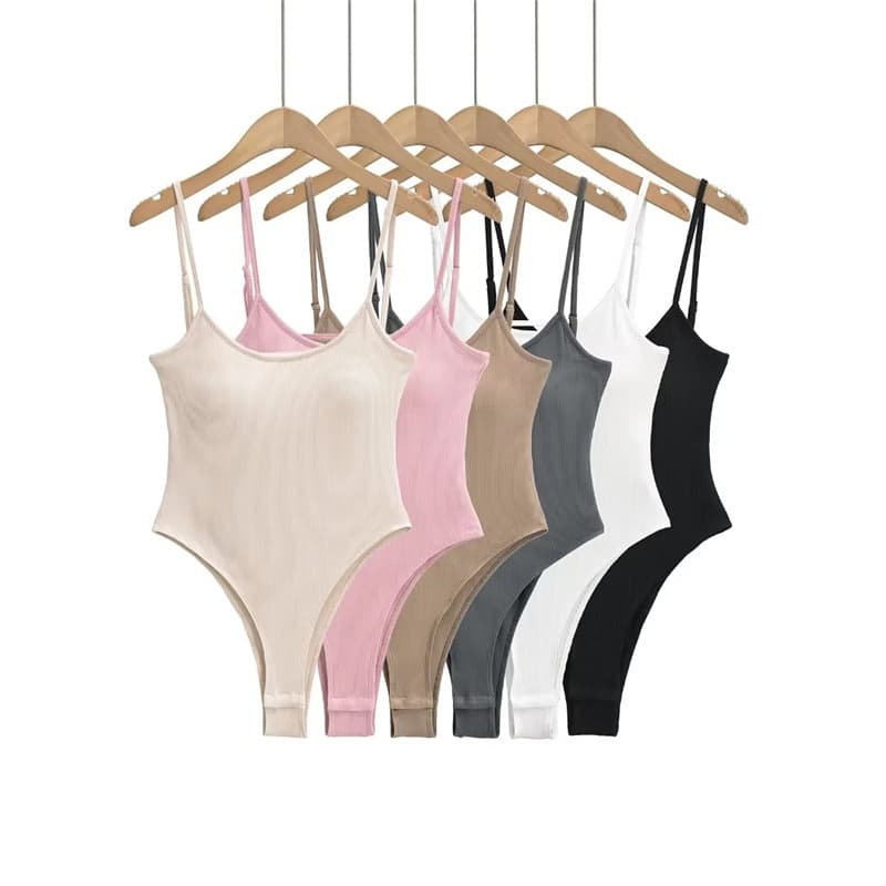 French style style big backless slim fit sexy one-piece halter top with slimming inner sleeveless hot girl top
