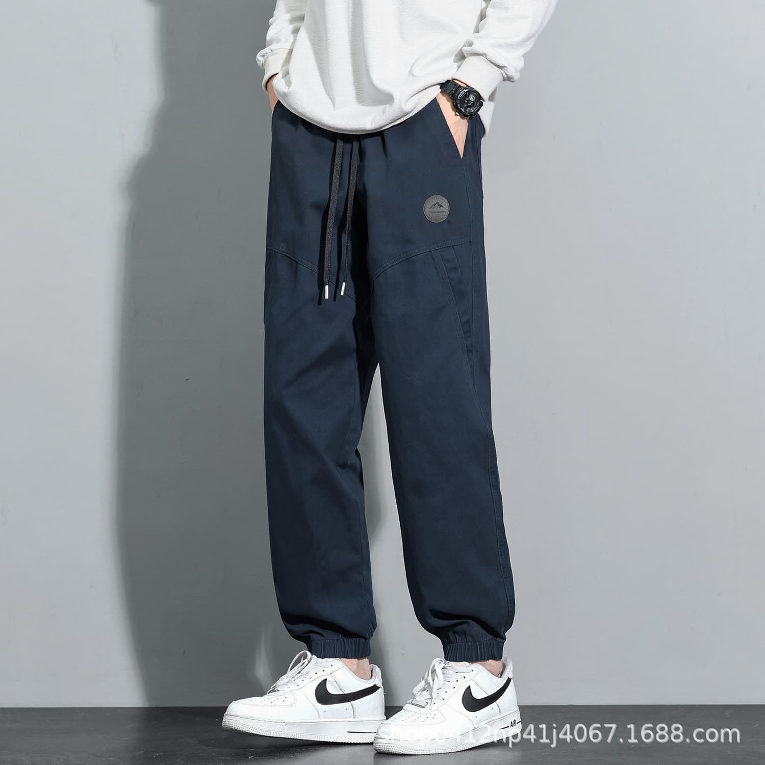 Men's Pure Cotton Cargo Pants Summer Thin 2026 New Trendy American Style Cuffed Casual Sports Pants