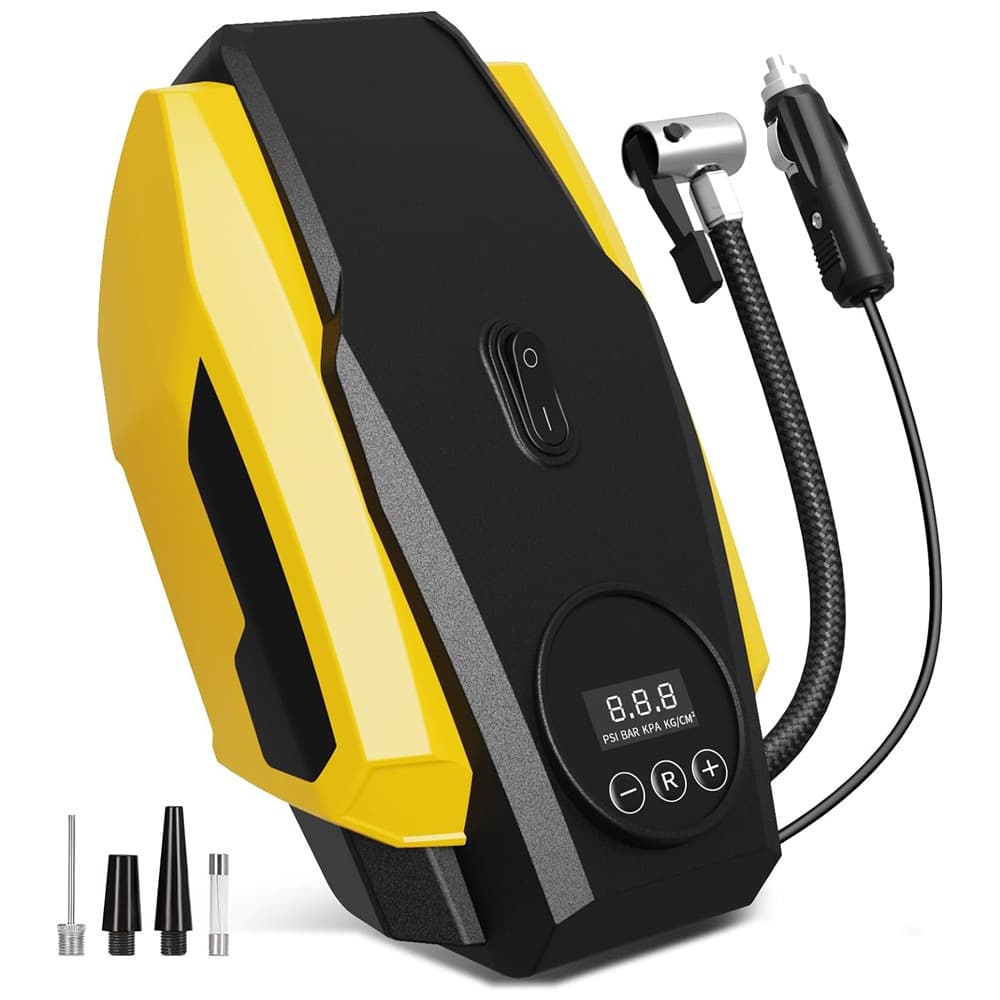 Car air pump 12V electric air pump portable emergency tire car digital display air pump electric car