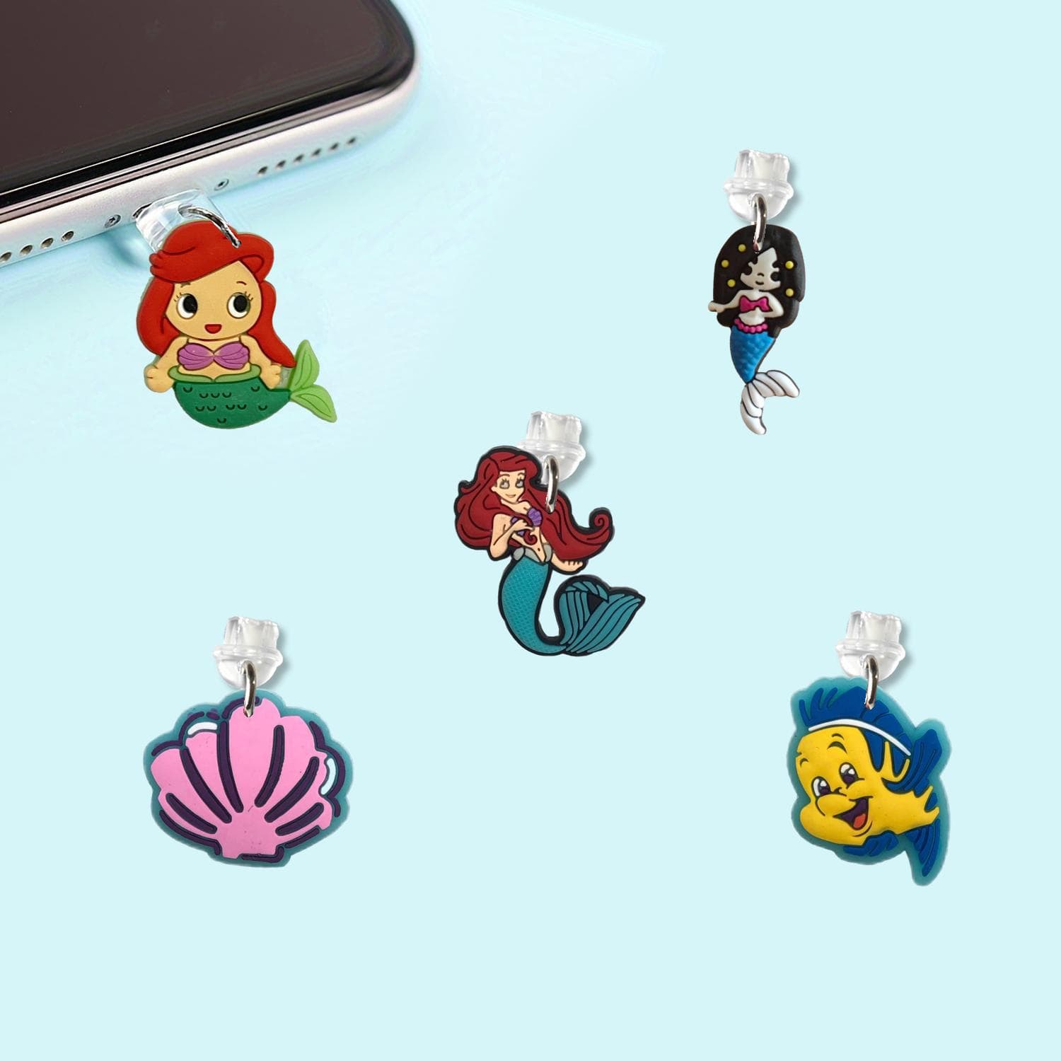 Amazon Mermaid 21 Phone Dust Plug AliExpress Portable Pendant Cute Cross-border Hot Selling Tail Plug Pendant