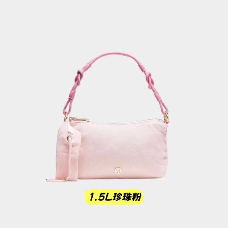 Lu 2026 New Style Ruched Mini Women's Pleated Shoulder Bag 1.5L Mini Bag Handbag Crossbody Bag