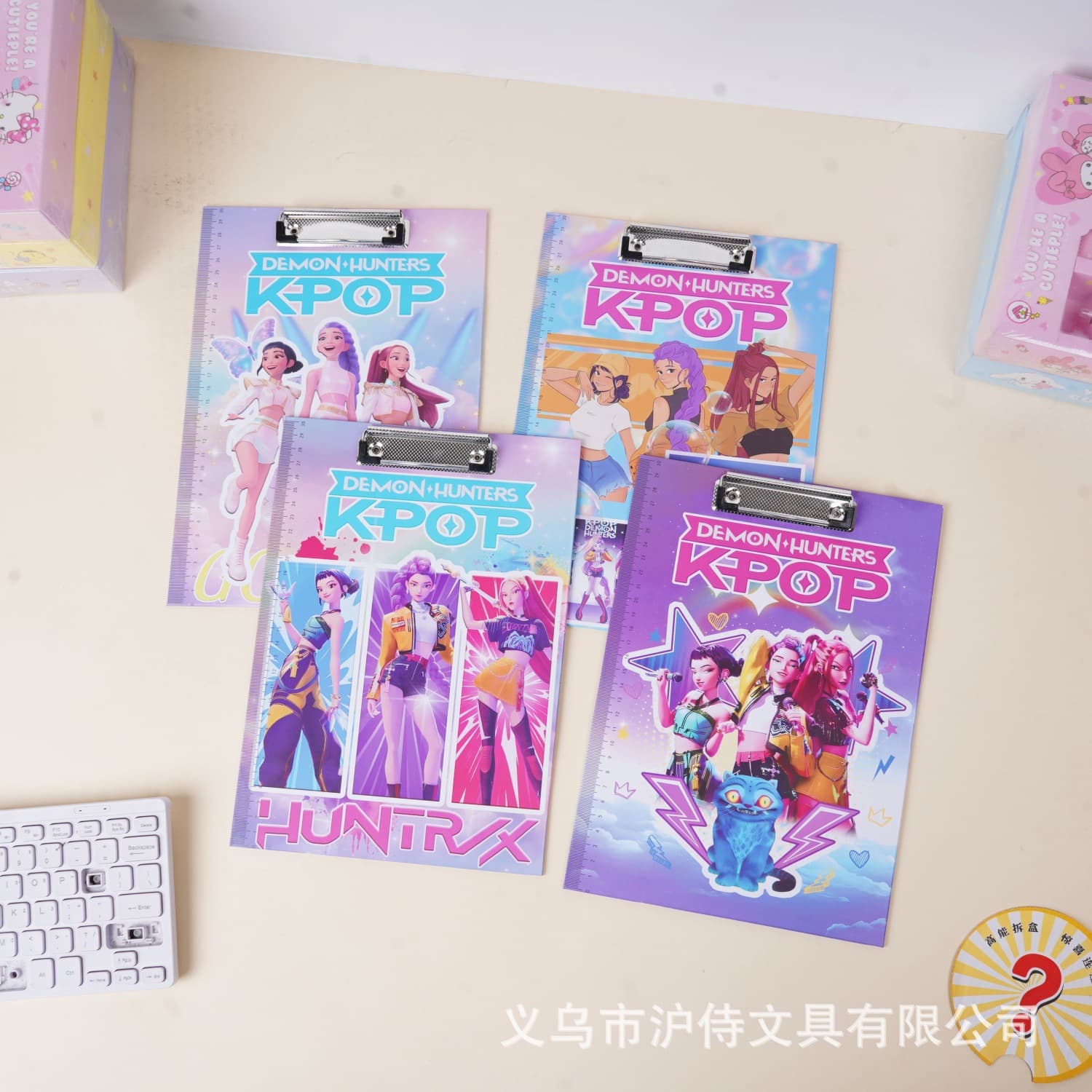 Best-selling Anime Demon Hunter Girl A4 Clipboard Creative K-Pop Multi-function Folder Student Writing Pad