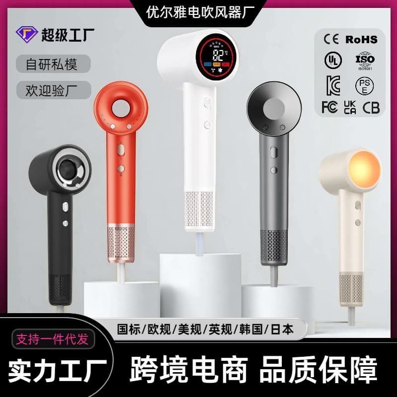 Cross-border Hair Dryer, Home High-Speed Hair Dryer, Negative Ion, No Hair Damage, High Wind Power, Hair Care Appliance, Custom OEM