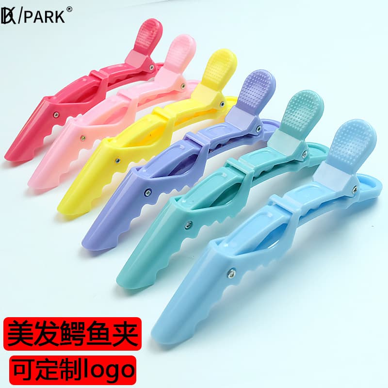 Candy color hairdressing crocodile clip perming and dyeing partition positioning and styling fixed hairpin tool duckbill clip hairdressing tool