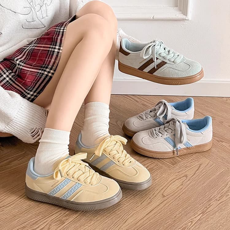 Retro Sports Flat Shoes for Women 2026 Autumn Summer New Casual Shoes Dopamine Breathable German Training Board Shoes Women's Shoes