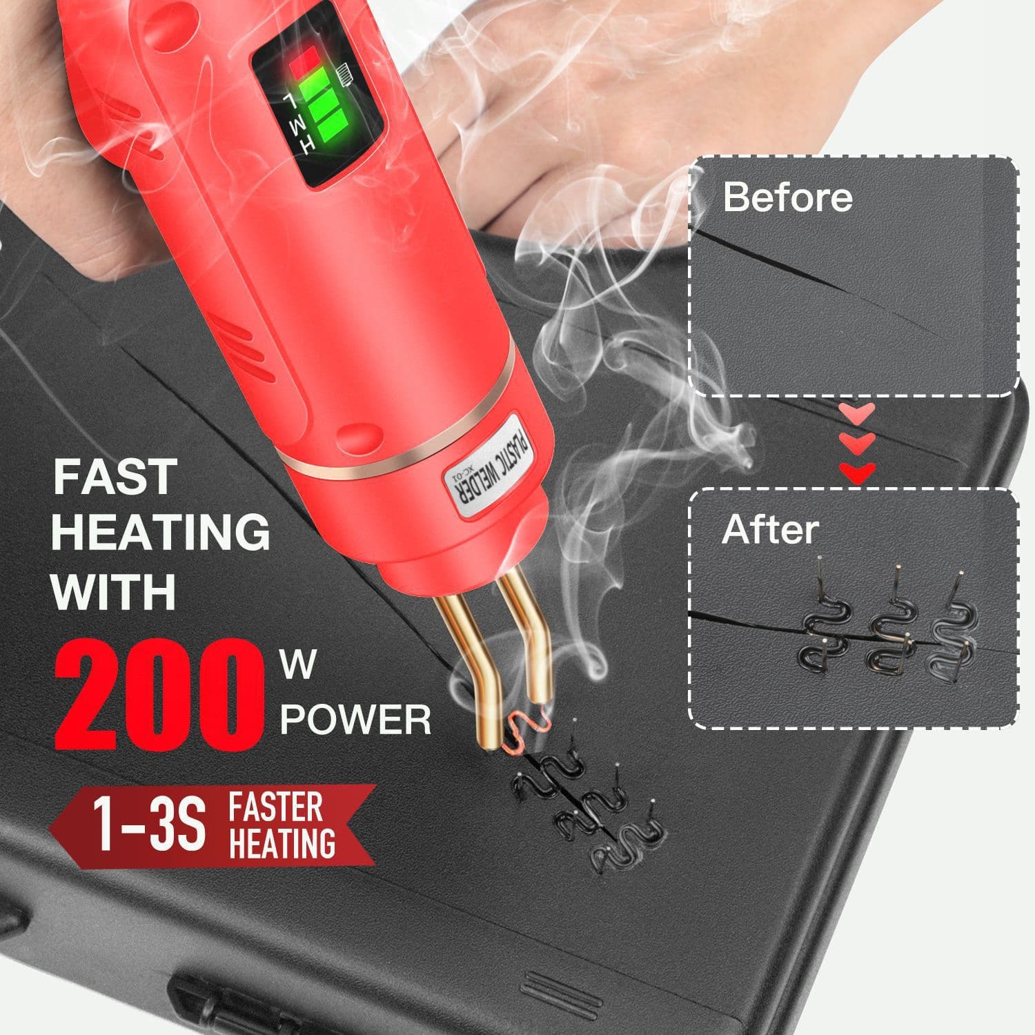 New Cross-Border Car Bumper Welding Gun Plastic Repair Crack Hot Melt Welder Nail Plastic Welding Machine Cordless