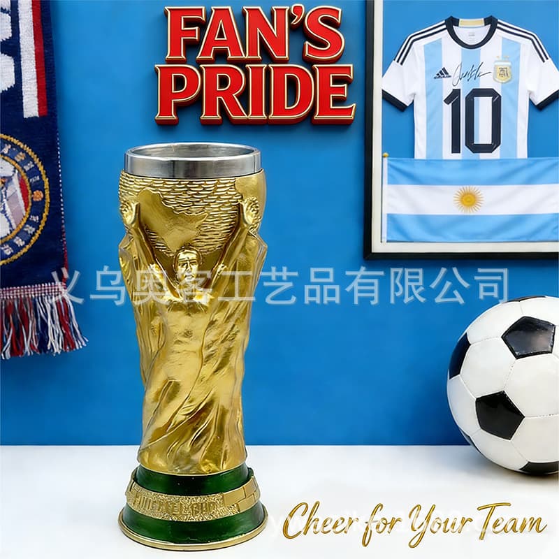 Cross-Border Bestseller 2026 USA-Canada-Mexico World Cup Beer Mug Creative Hercules Stainless Steel Beer Mug Large Capacity