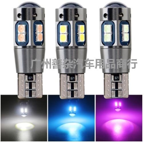 Cross-border hot selling car LED width display decoding stepless trunk reading light T10 3030 10SMD canbus