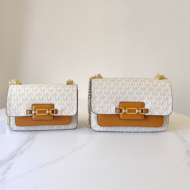 2026 New MK Bags Women's Monogram Small Square Bag MK Ladies Luxury Export Chain Bag Crossbody Bag MK