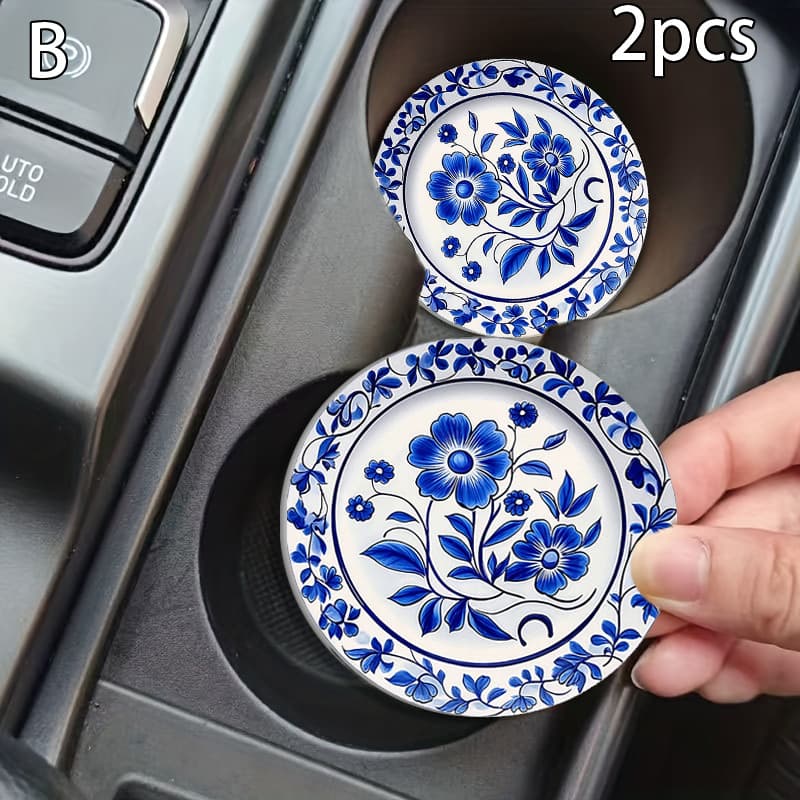 Cross-border supply round car water coaster coffee coaster insulation pad tea coaster non-slip mat table mat