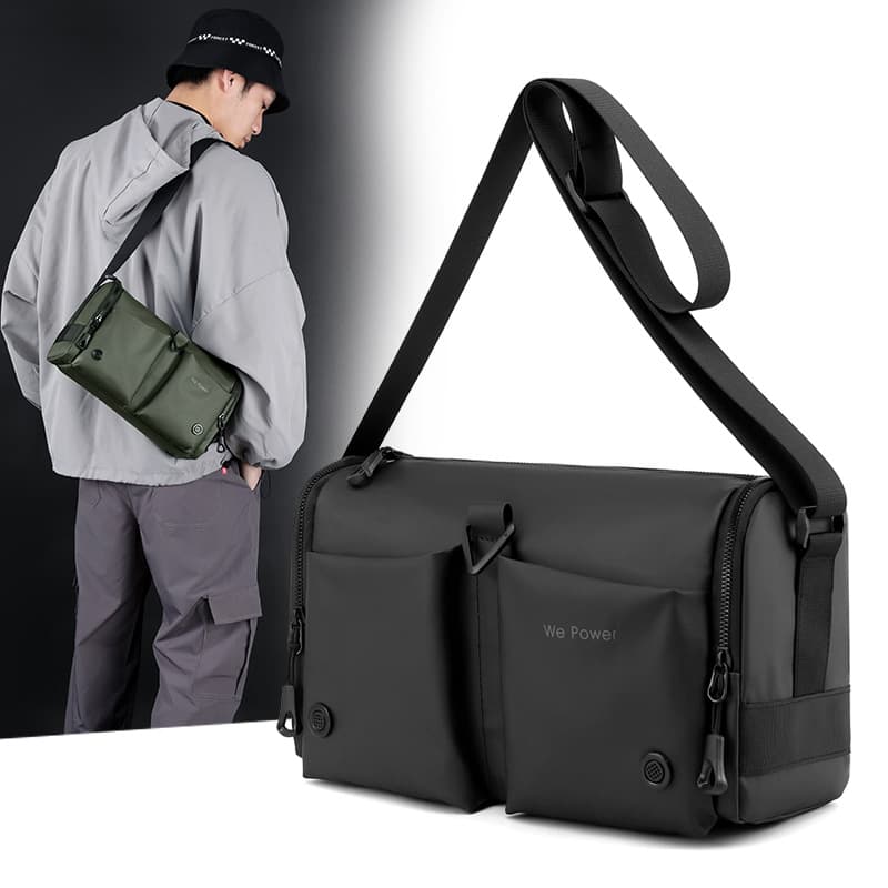 WEPOWER New Trendy Unisex Sling Bag, Men's Casual Backpack for Cycling and Commuting