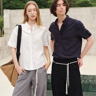 Cross-border Linen Short Sleeve Shirt for Men, Loose and Breathable Blouse, Japanese Retro Artistic Square Collar Summer Casual Top