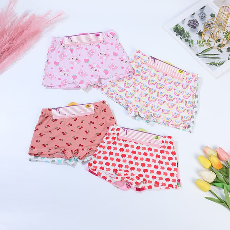 Factory Wholesale Girls' Underwear Thin Children's Boxer Briefs Modal Baby Girls' Boxer Shorts Toddler Skin-Friendly